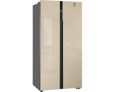 Отдельностоящий холодильник с инвертором Weissgauff WSBS 600 BeG NoFrost Inverter