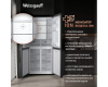Отдельностоящий холодильник с инвертором Weissgauff WCD 450 Inox Glass NoFrost Inverter