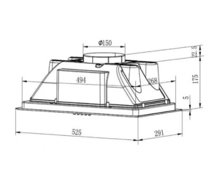 Полновстраиваемая вытяжка Evelux Margit 60 W
