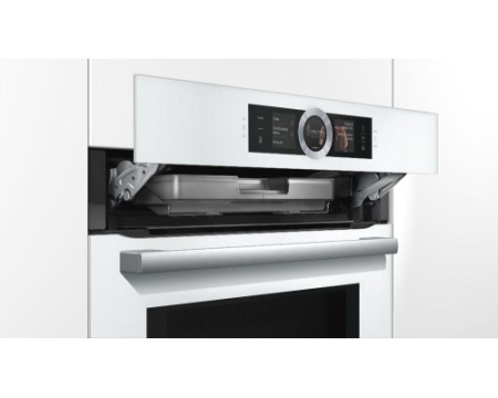 Духовой шкаф с микроволнами и паром Bosch HNG6764W6