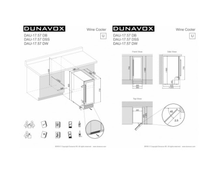 Винный шкаф Dunavox DAU-17.57DW