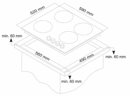 Варочная поверхность SIMFER H60Q40B415