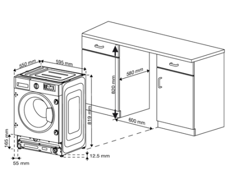 Встраиваемая стиральная машина Hotpoint WBIH 7290 VWB