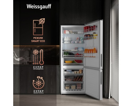 Отдельностоящий холодильник с инвертором Weissgauff WRK 1970 DX Full NoFrost Inverter