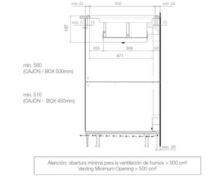 Варочная панель с вытяжкой Pando E-390/78 V.1130 ECO PLUS + DIFUSOR LAT