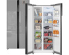 Отдельностоящий холодильник с инвертором Weissgauff WSBS 500 Inverter NoFrost Inox Glass