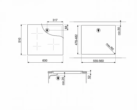 Варочная поверхность SMEG SI2641D