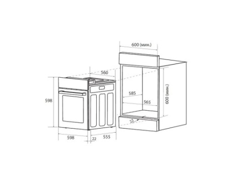 Духовой шкаф ZUGEL ZOE601B
