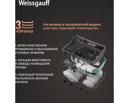 Встраиваемая посудомоечная машина Weissgauff BDW 4536 D