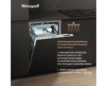 Встраиваемая посудомоечная машина Weissgauff BDW 4575 D Inverter AutoOpen Timer Floor