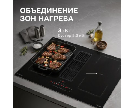 Стеклокерамическая варочная панель Zigmund & Shtain CIS 311.75 BX с вытяжкой