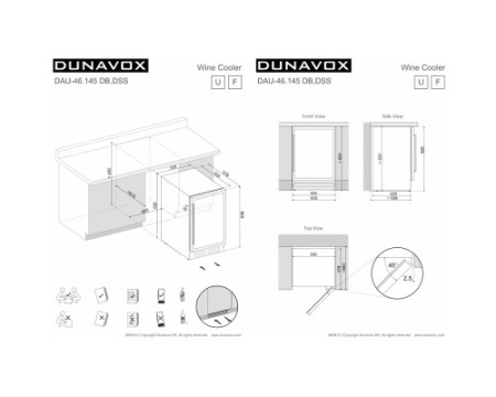 Винный шкаф Dunavox DAU-46.145DSS