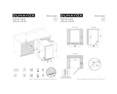 Винный шкаф Dunavox DAU-40.138B
