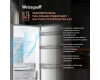 Отдельностоящий холодильник с инвертором Weissgauff WRK 2000 Total NoFrost Inverter Beige Glass