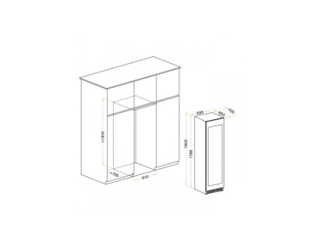 Винный шкаф Meyvel MV154PRO-KBT3