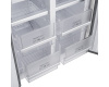 Отдельностоящий холодильник с инвертором Weissgauff WCD 450 White Rock Glass NoFrost Inverter