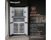 Отдельностоящий холодильник с инвертором Weissgauff WCD 590 NoFrost Inverter Premium EcoFresh Inox Glass