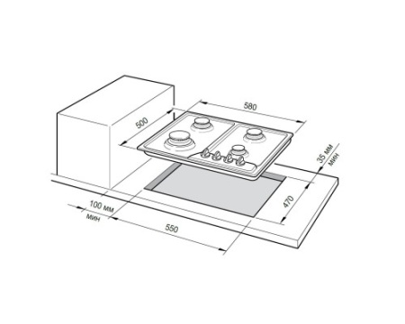 Газовая варочная панель DeLonghi SLF 460 LX RUS