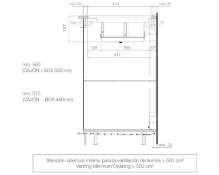 Варочная панель с вытяжкой Pando E-390/78 V.1130 ECO PLUS + KIT FCLR-AE