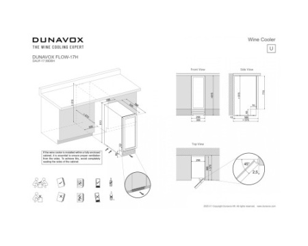 Винный шкаф Dunavox DAUF-17.58DBH