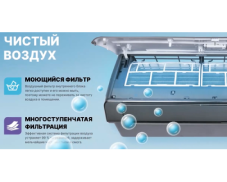 Настенный внутренний блок мульти-сплит системы Centek CT-66AMWM-H09/4R3B(HG)