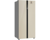 Отдельностоящий холодильник с инвертором Weissgauff WSBS 500 Inverter NoFrost Beige Glass