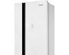 Отдельностоящий холодильник с инвертором Weissgauff WCD 450 White Rock Glass NoFrost Inverter
