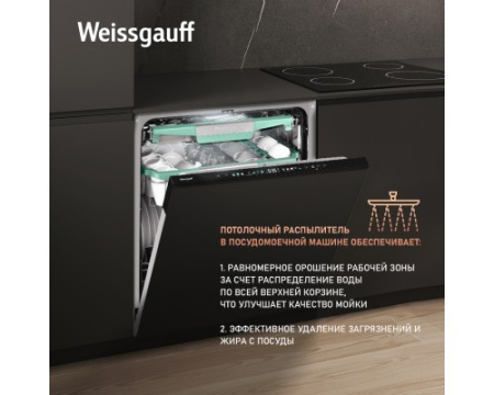 Встраиваемая посудомоечная машина Weissgauff BDW 6140 Real Touch DC Inverter Timer Floor