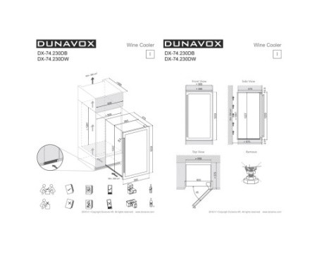 Винный шкаф Dunavox DX-74.230DB