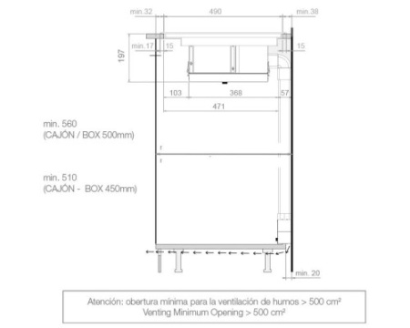 Варочная панель с вытяжкой Pando E-390/78 V.1130 ECO PLUS + DIFUSOR