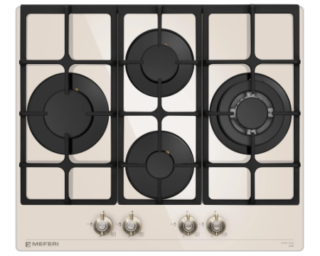 Варочная панель газовая MEFERI MGH604BG GLASS RETRO