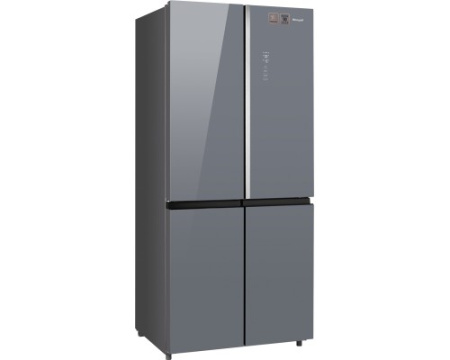 Отдельностоящий холодильник с инвертором Weissgauff WCD 590 Nofrost Inverter Premium EcoFresh Dark Grey Glass