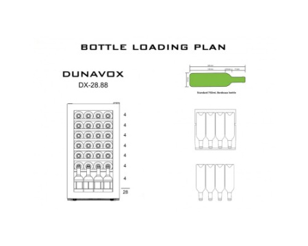 Винный шкаф Dunavox DX-28.88KF