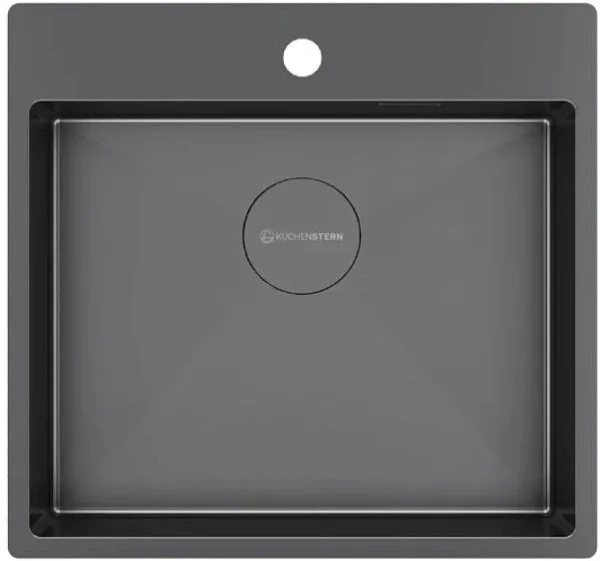 Кухонная мойка KUCHENSTERN WERK 60 вороненая сталь