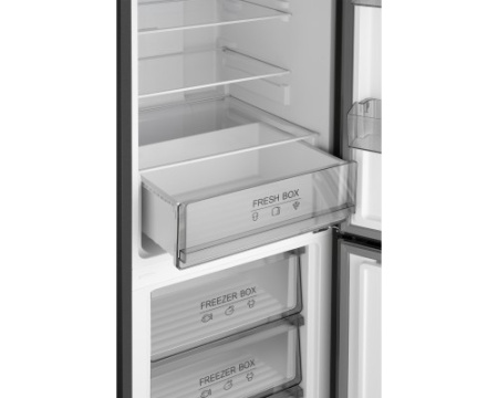 Отдельностоящий холодильник с инвертором Weissgauff WRK 185 Total NoFrost Inverter Black Glass