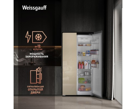 Отдельностоящий холодильник с инвертором Weissgauff WSBS 600 BeG NoFrost Inverter
