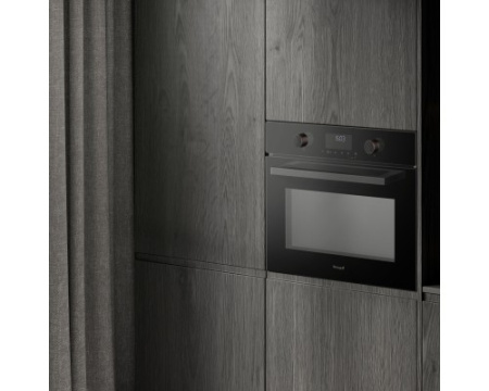 Встраиваемый компактный духовой шкаф с СВЧ Weissgauff OE 4551 DB Black Edition