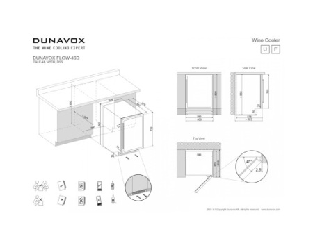 Винный шкаф Dunavox DAUF-46.145DMB