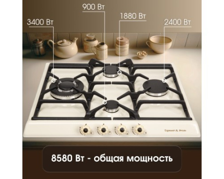 Газовая варочная панель Zigmund & Shtain GN 208.61 X