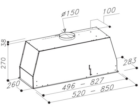 Встраиваемая вытяжка Sirius SM 905 IX 50