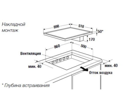 Индукционная варочная панель с вытяжкой Kuppersbusch KMI 9800.0 SR