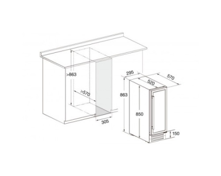 Винный шкаф Temptech VWC300SS