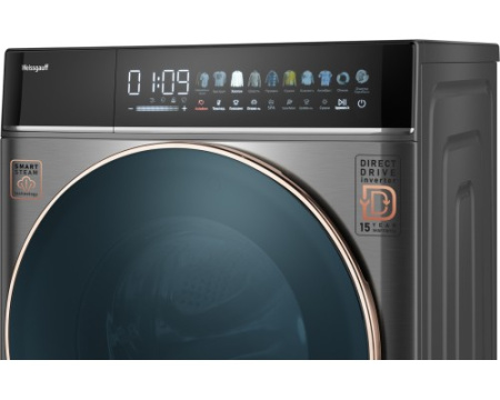 Cтиральная машина с сушкой Weissgauff WMD 58411 Direct Drive Inverter Premium Steam Grey