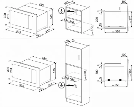 Микроволновая печь SMEG FMI320X2