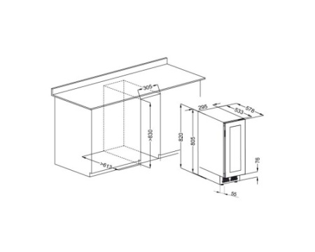 Винный шкаф Meyvel MV19-KBT1
