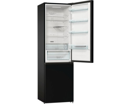 Отдельностоящий двухкамерный холодильник Gorenje NRK6201SYBK