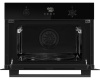 Встраиваемый компактный духовой шкаф с СВЧ Weissgauff OE 449 PDBK Black Edition