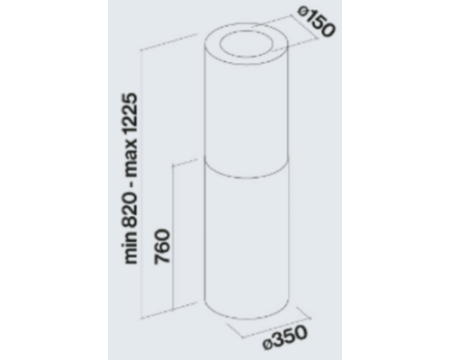 Вытяжка Falmec POLAR EVO ISOLA RAME 35 CPOI90.E11P2#EUA490F