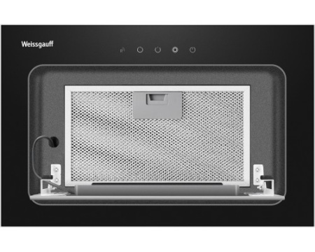 Кухонная встраиваемая вытяжка Weissgauff Aura 456 Touch Black Glass