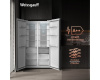 Отдельностоящий холодильник с инвертором Weissgauff WSBS 1036 Inverter NoFrost Premium White Glass